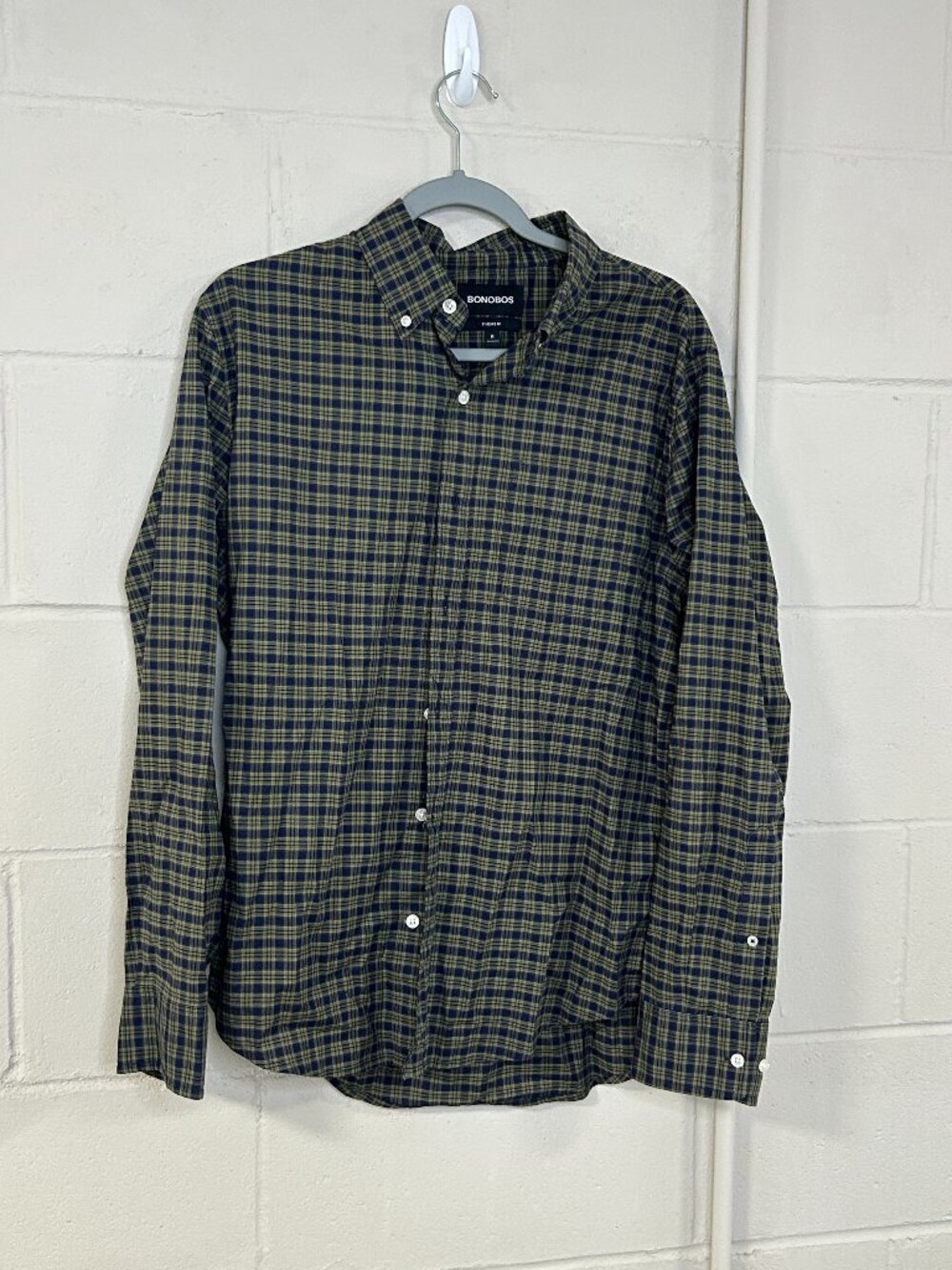 Bonobos Shirt Mens Medium Button Down Standard Fit Plaid Office Work Casual
